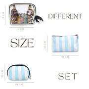 Set of 3 Makeup Bag for Women Portable Toiletry Bag