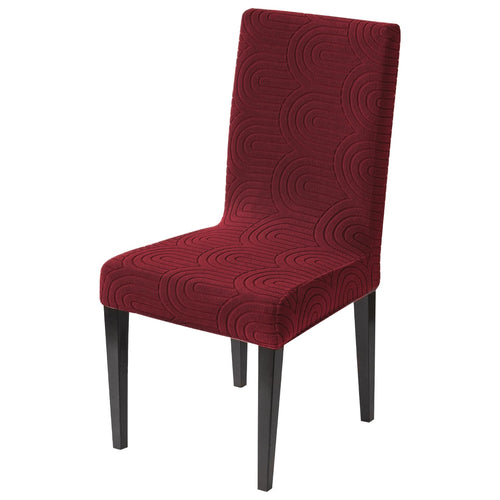 Premium Stretch Chair Cover – 220 GSM Jacquard Fabric (Maroon)