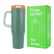 1200ML Stainless Steel Tumbler with Handle & Pop-Up Lid