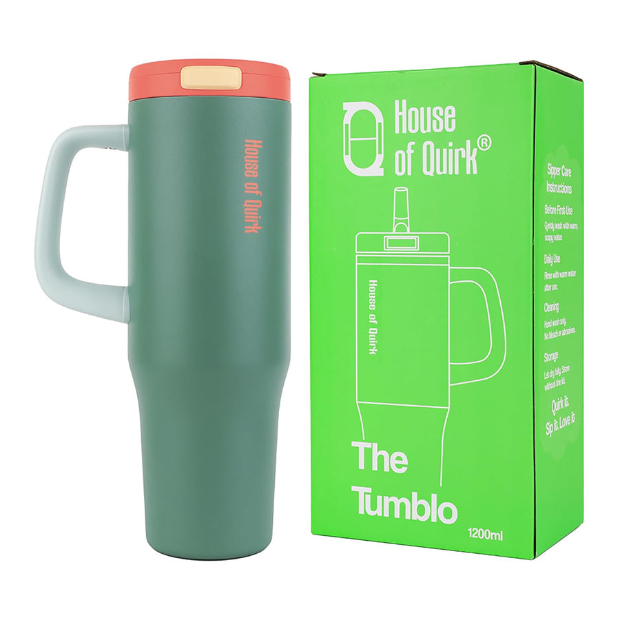 1200ML Stainless Steel Tumbler with Handle & Pop-Up Lid