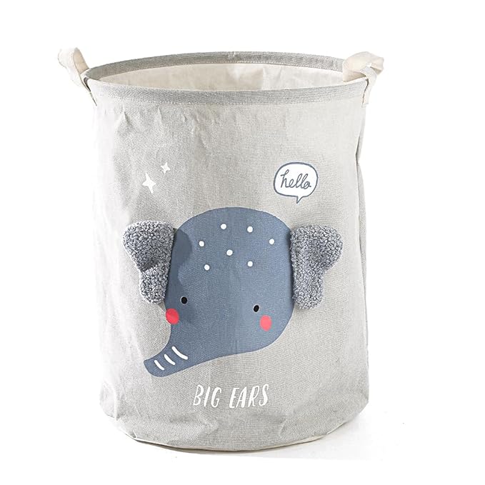 Round Laundry Basket Cute Cartoon Cloth Storage (Toys)