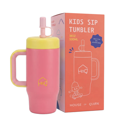 530ML Kids Tumbler Stainless Steel with Handle & Lid