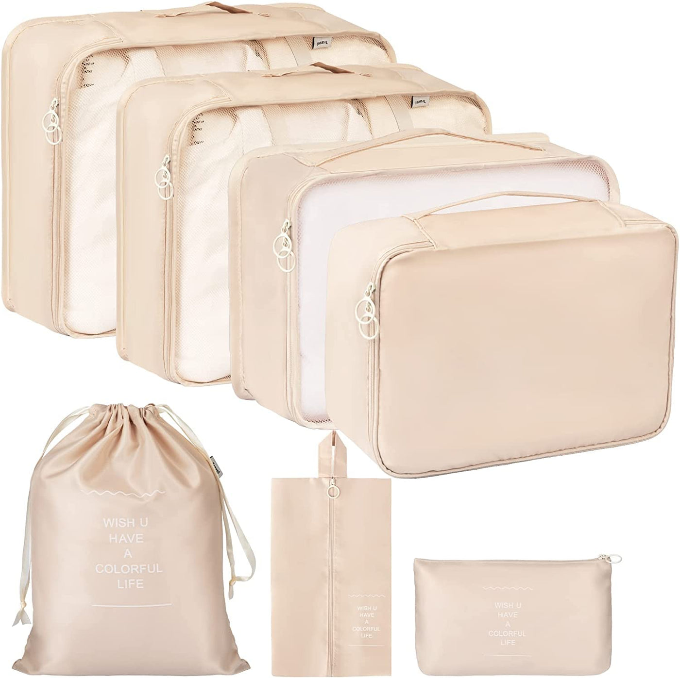 Packing Cubes With Pouch & Toiletry Bag (Set of 7) – House of quirk