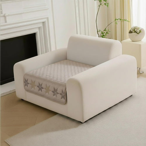 Glacier Series Quilted Sofa Cover – Soft, non-slip & washable furniture protector- Walnut