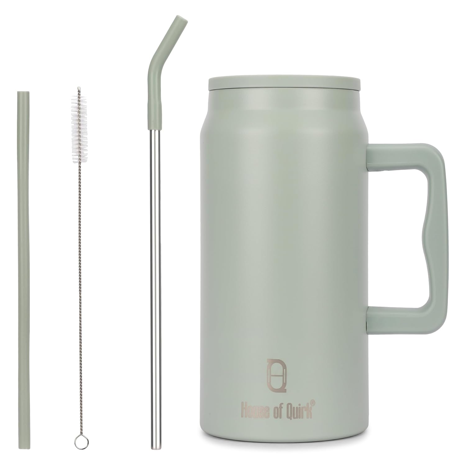 1500ML Mug Tumbler with Handle and Straw Lid