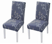 Elastic Chair Cover Stretch Removable Washable (Branch Grey) Polyester