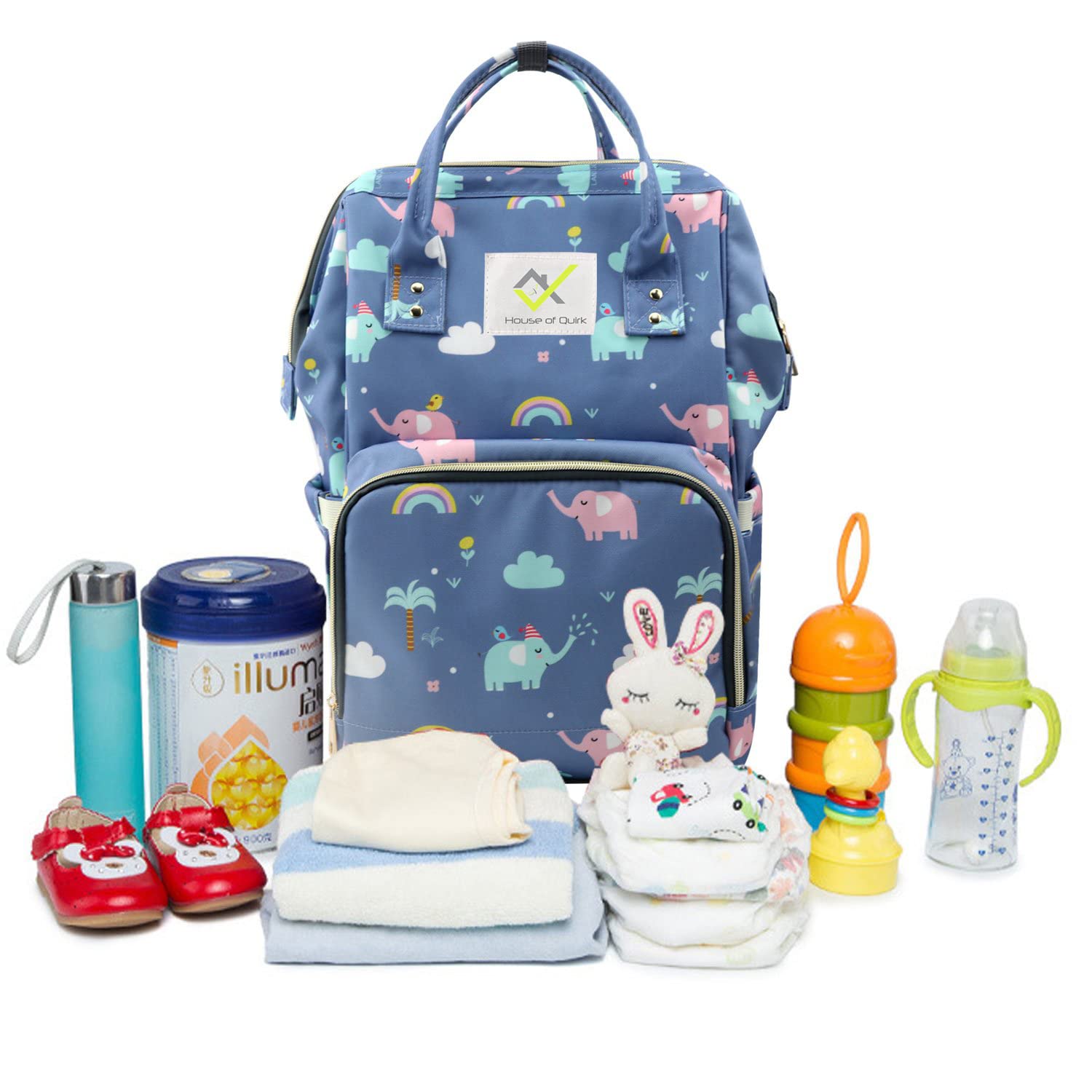Baby Diaper Bag Maternity Backpack (Elephant Printed)