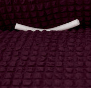 Bubble Frill Couch Cover-Wine