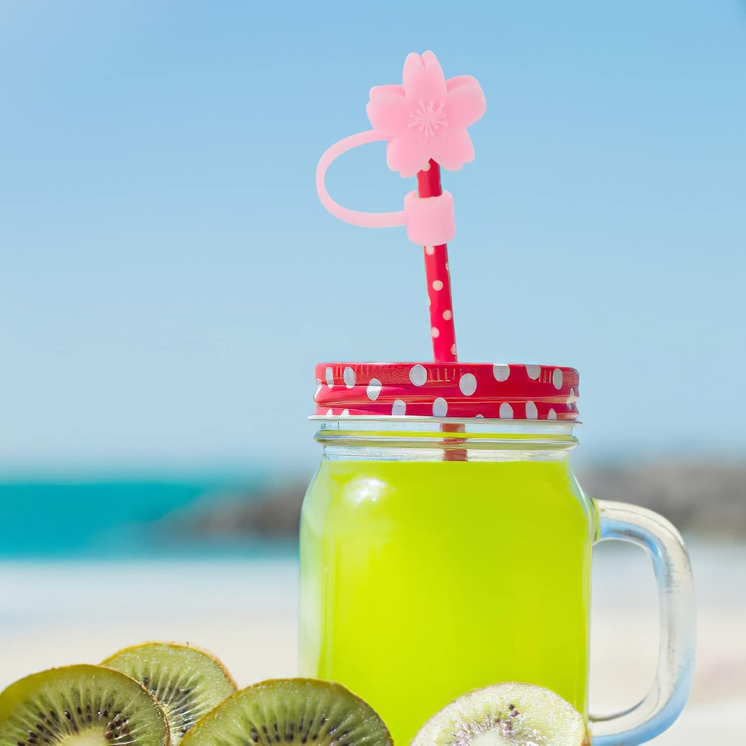 3PCS Silicone Flower Straw Covers Toppers for 8mm Straw (Tumbler Not Included)