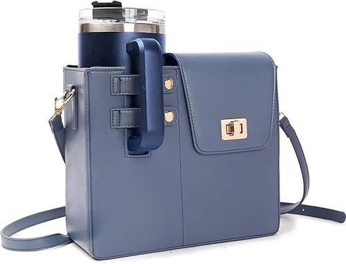 Crossbody Tumbler Holder with Purse Compartment