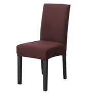 Elastic Jacquard Chair Cover Stretch Removable Washable (Dark Brown)