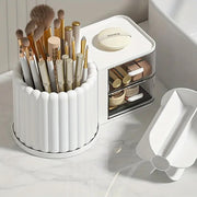 Rotating Makeup Organizer With Cosmetic Drawer