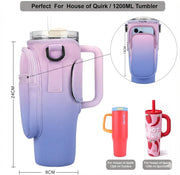 Water Bottle Carrier Bag with Phone Pocket with Adjustable Strap (Tumbler Not Included)