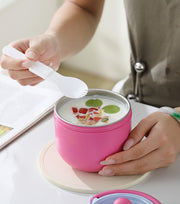 304 Stainless Steel Breakfast Cup with Lid & Spoon