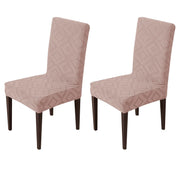 Stretchy Universal Jacquard Fabric Diamond Texture 220 GSM Chair Cover-Pink