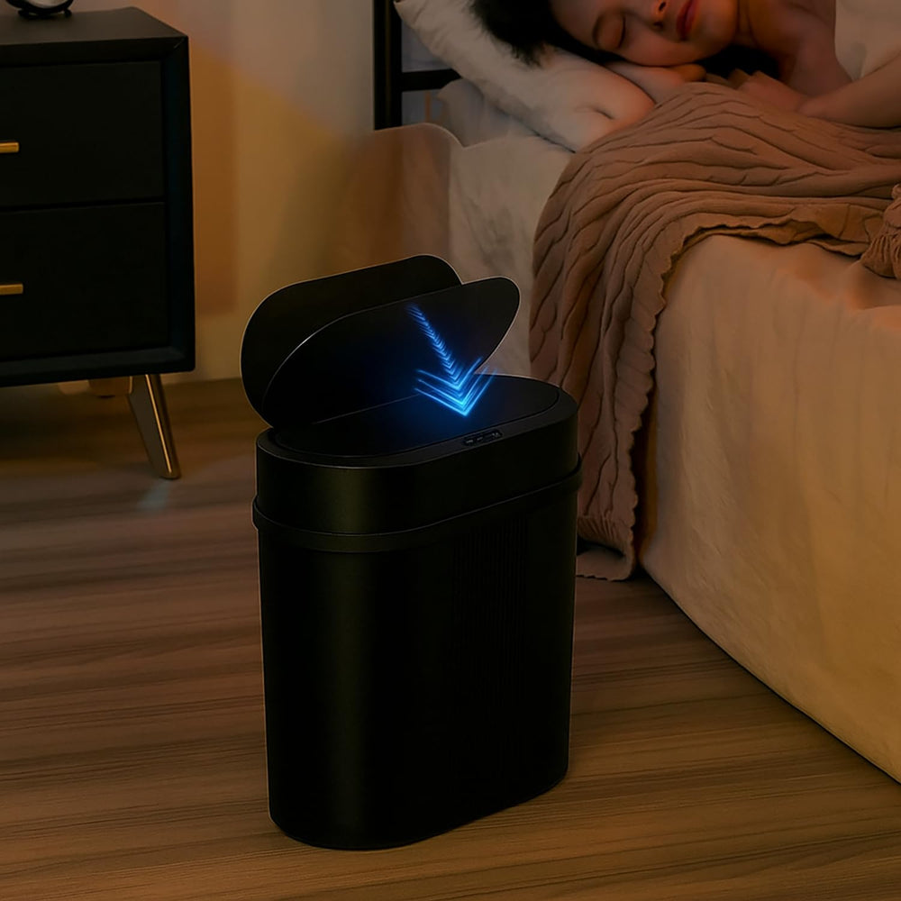 Smart Automatic Sensor Dustbin Oval shape Trash Bin Black 12 Litre