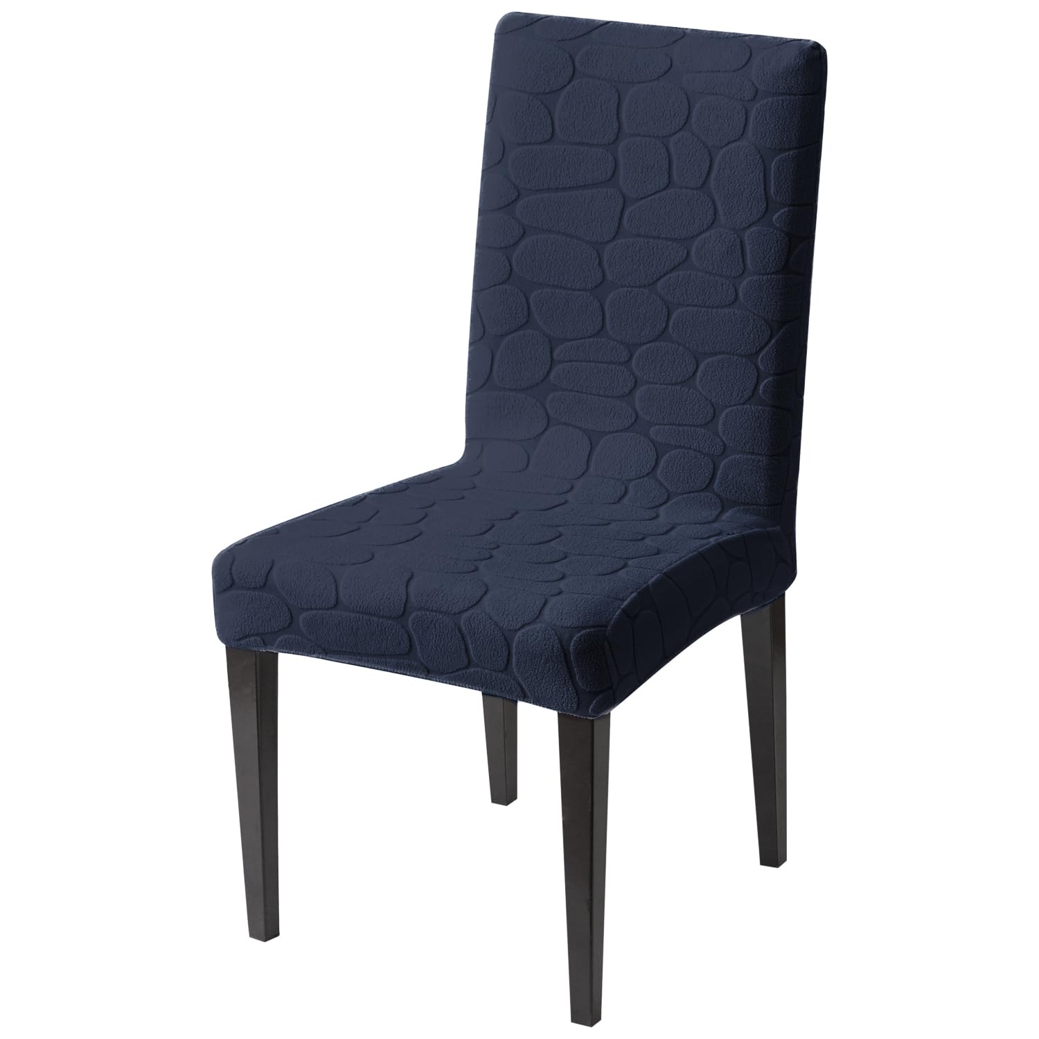 Premium Stretch Dining Chair Covers – 220 GSM Thick Jacquard Fabric- Navy