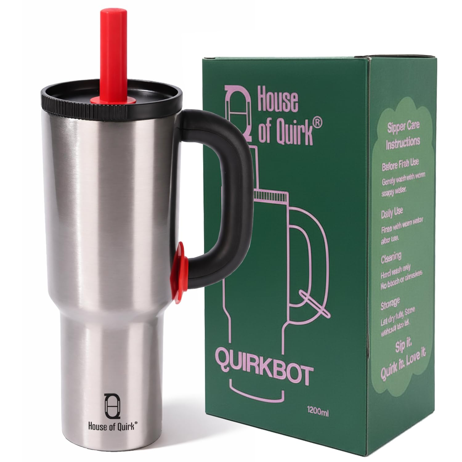 1200ml Insulated Stainless Steel Tumbler with Handle