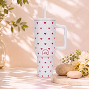 1200ML Stainless Steel Tumbler with Handle & Lid, 2 Straws