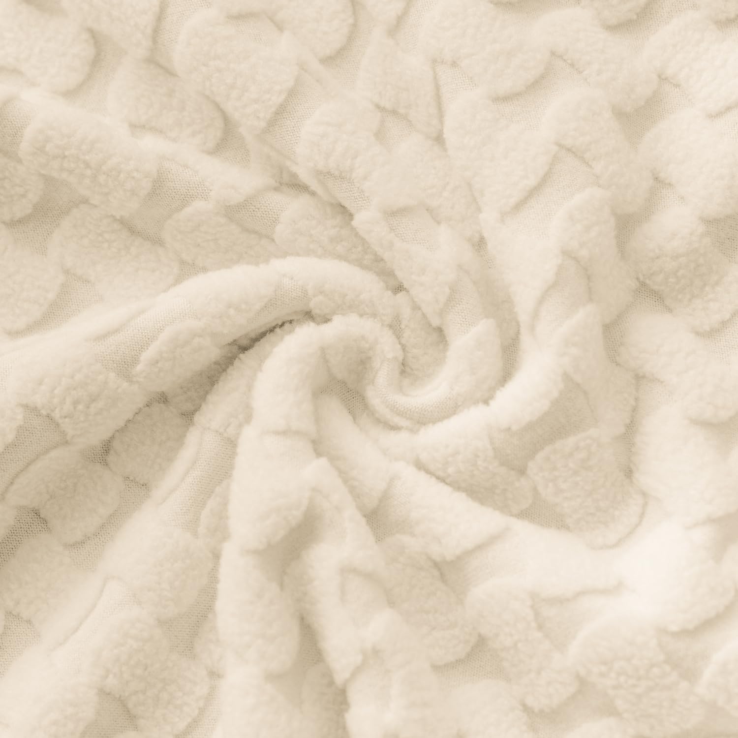 Elegant Jacquard Fabric 220 GSM Sofa Cover – Ultra Soft Stretchable (Beige)