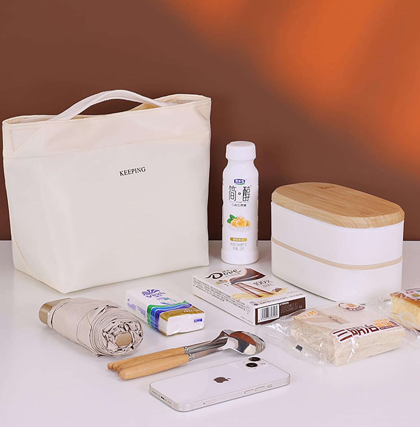 Insulated Lunch Bag – Aluminum Foil Lined Thick Thermal Lunch Box Handbag for Office, Work & Students