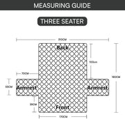 Mughal Series Anti-Slip Sofa Cover Mat with Pocket – Polyester Couch Protector(Baghe Bahar)