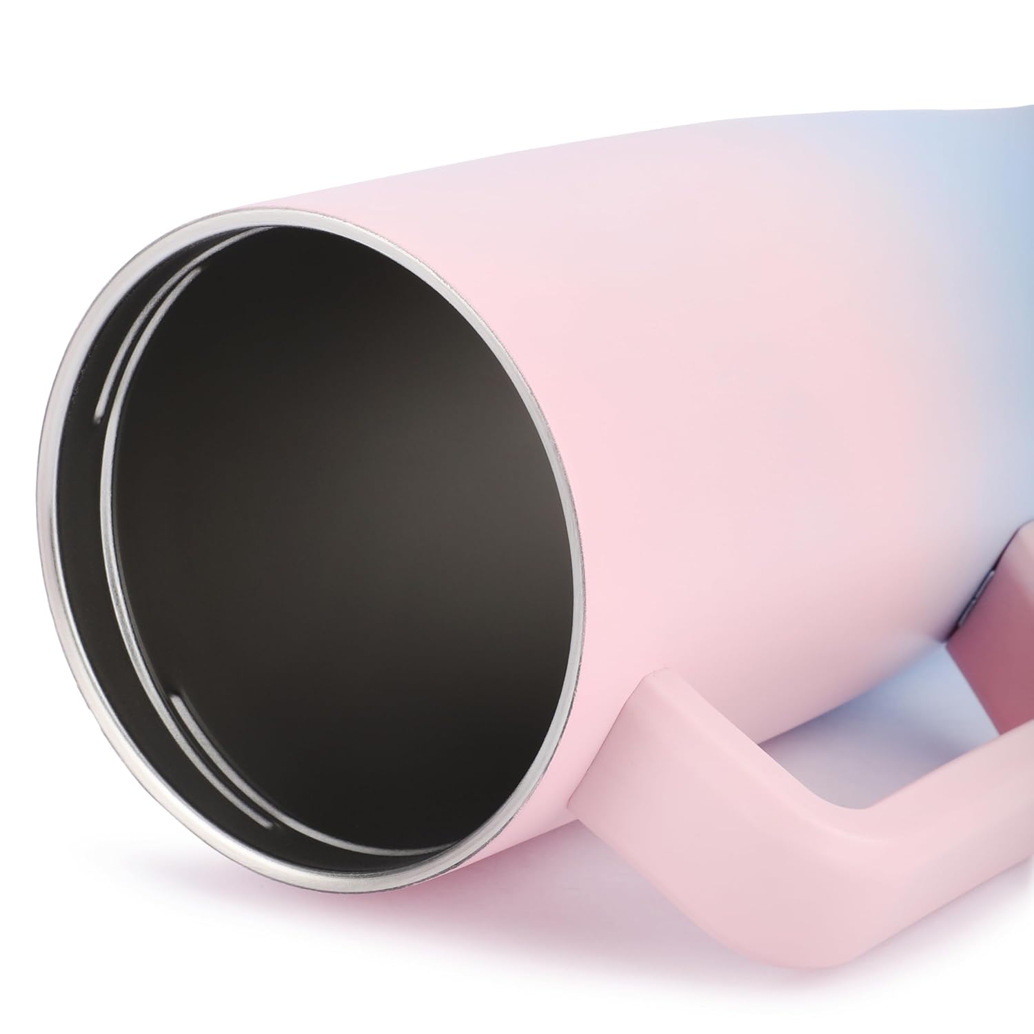 1200ML Custom Name Tumbler with Handle & 2 Straw Flip Lid (Non-Returnable & Non-Replaceable)