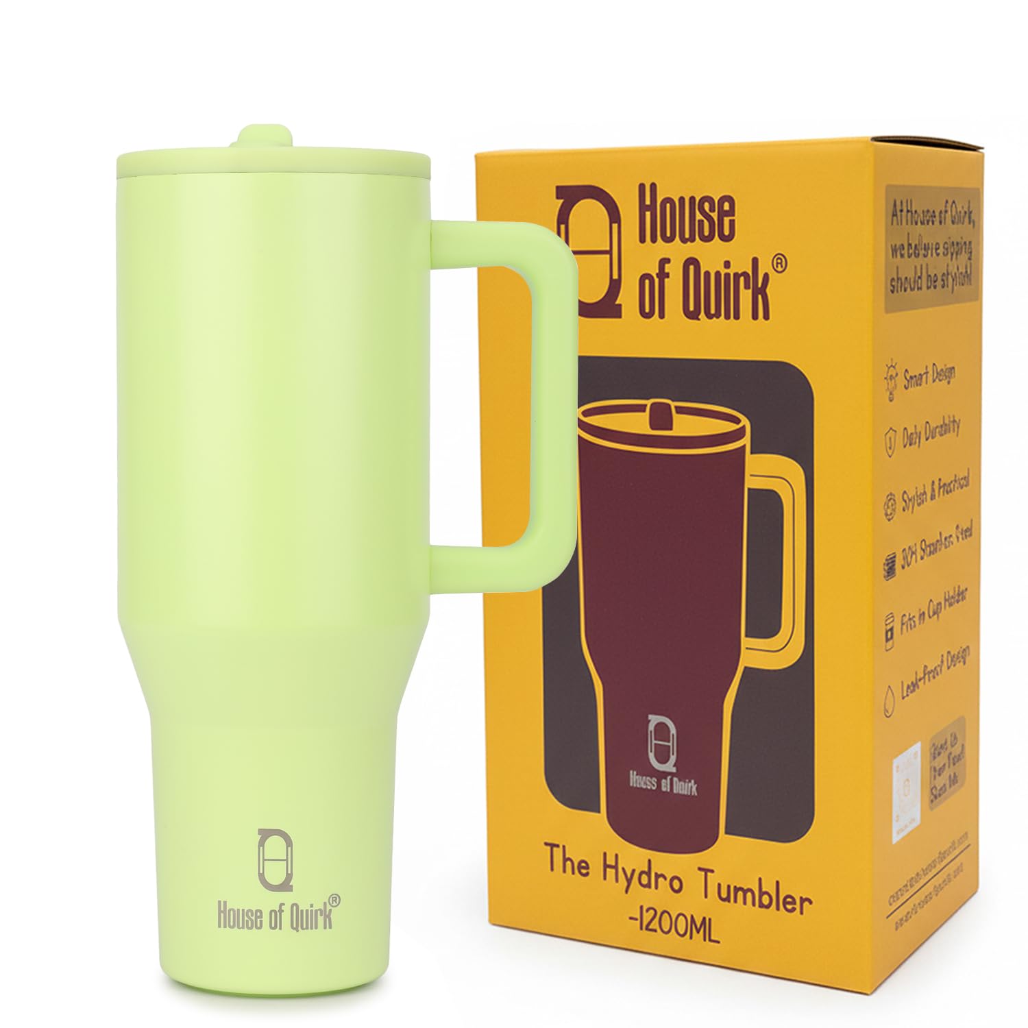 1200ML Tumbler with Handle & Simple Flip Straw