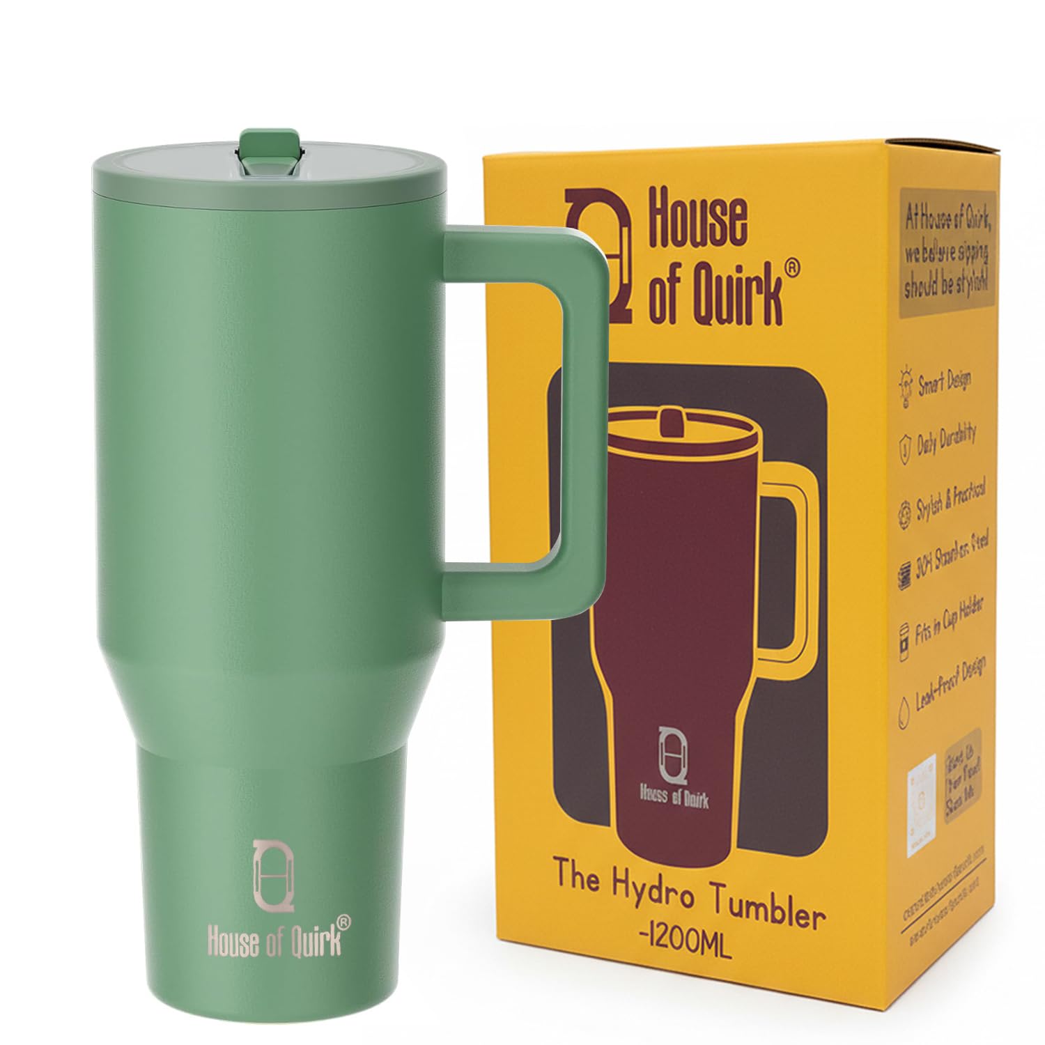 1200ML Tumbler with Handle & Simple Flip Straw