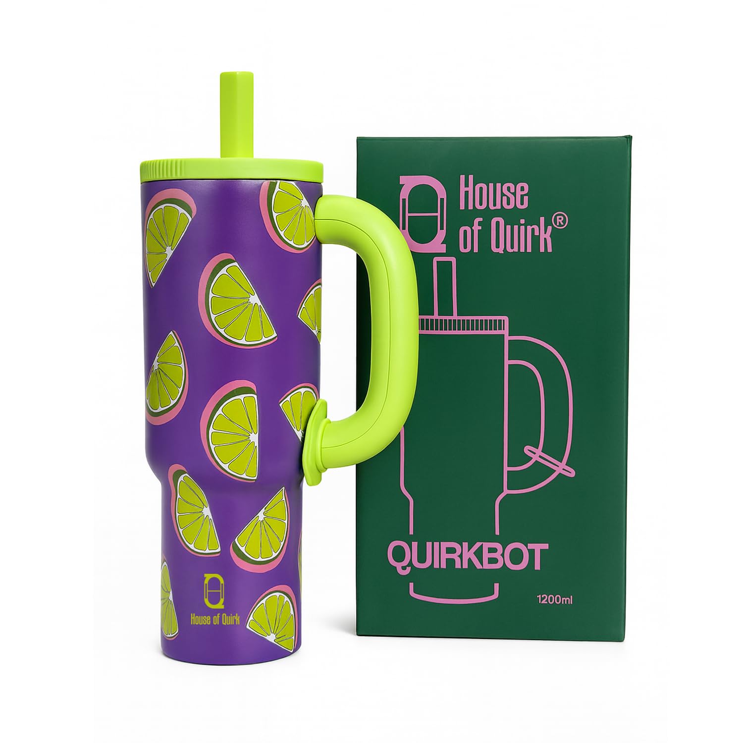 1200ml Insulated Stainless Steel Tumbler with Handle (Printed)