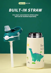 QUIRKPOP 400ml 316 Stainless Steel Kids Bottle – Duckbill Straw & Lockable Lid