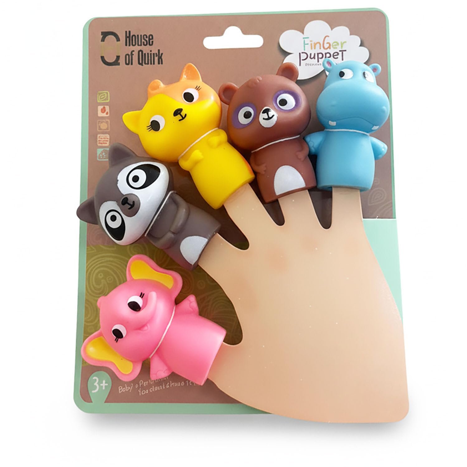 5-Piece Themed Finger Puppets Educational Kids Toy