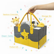 Baby Diaper Caddy Organizer - Yellow Giraffe