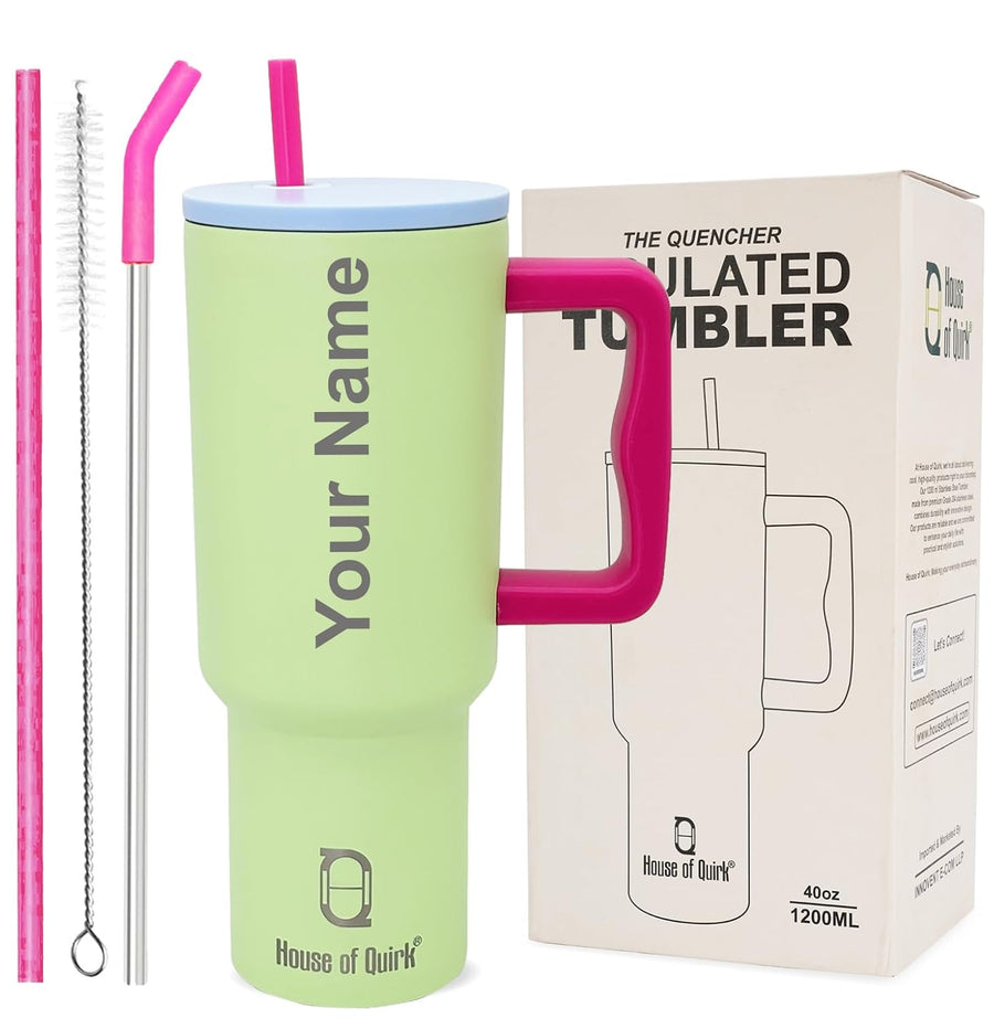 1200ML Custom Name – Personalized Stainless-Steel Vacuum Tumbler(Non-Returnable & Non-Replaceable)