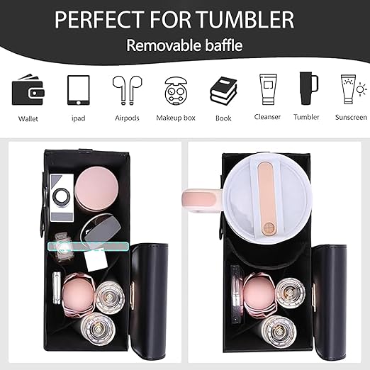 Crossbody Tumbler Holder with Purse Compartment