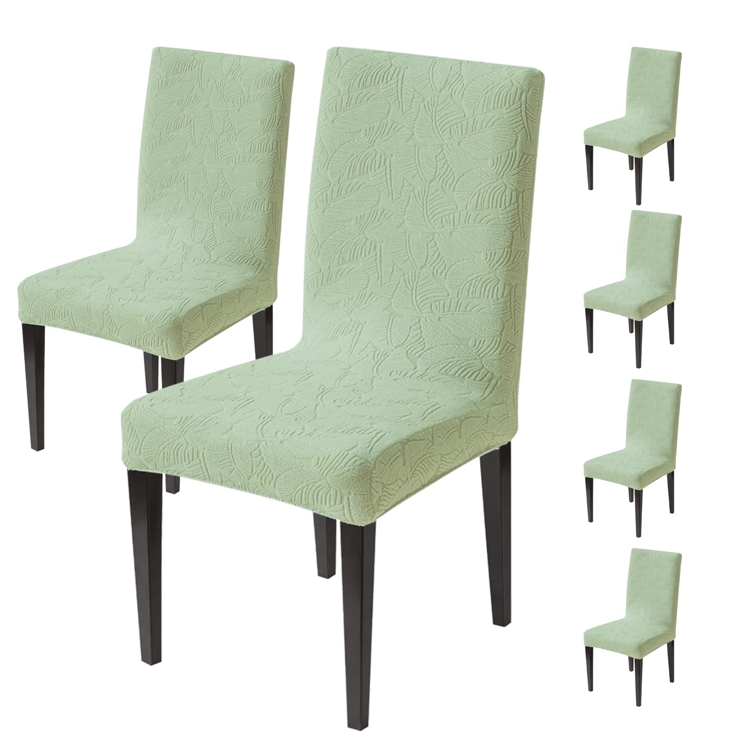 Stretchable Jacquard Dining Chair Cover – Universal Fit, 220 GSM-Green