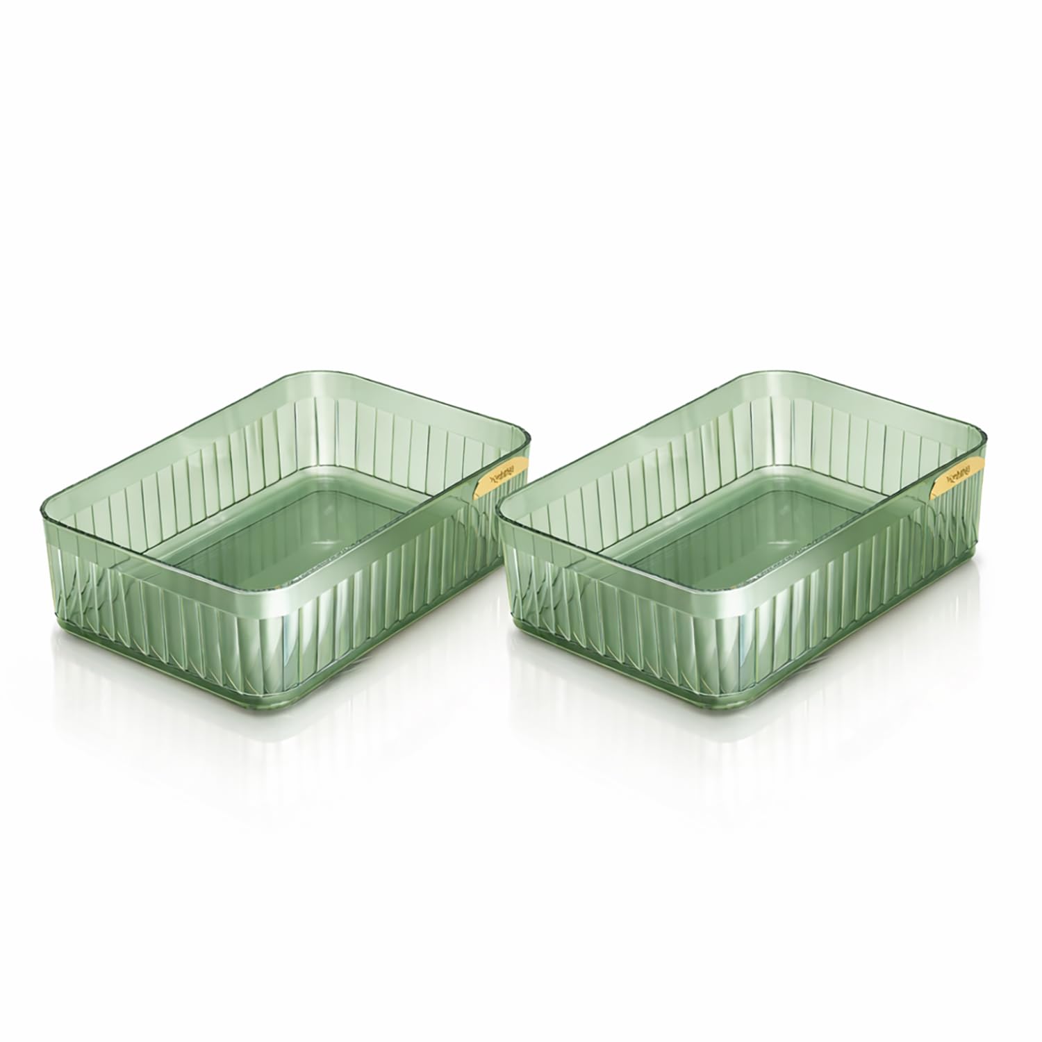 Acrylic Transparent Open Lid Small Decorative (Set of 2)