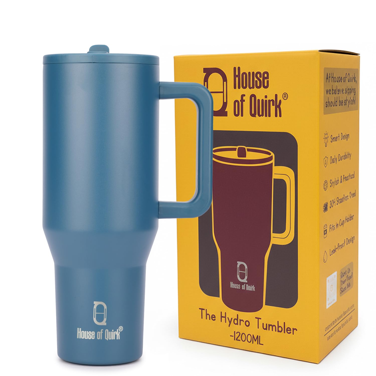 1200ML Tumbler with Handle & Simple Flip Straw