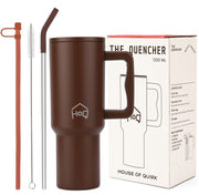 1200ML Stainless Steel Tumbler with Lid, Handle & Straws - (1200 ML)