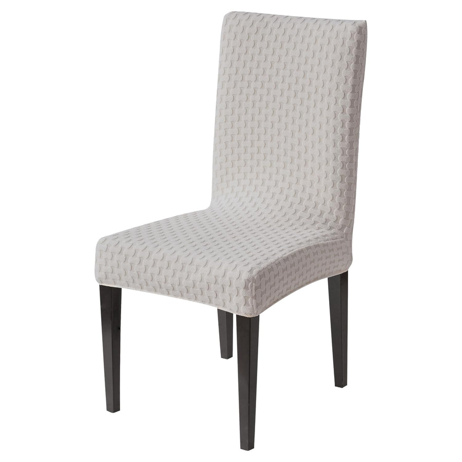 Stylish Jacquard Dining Chair Cover – 220 GSM (Grey)