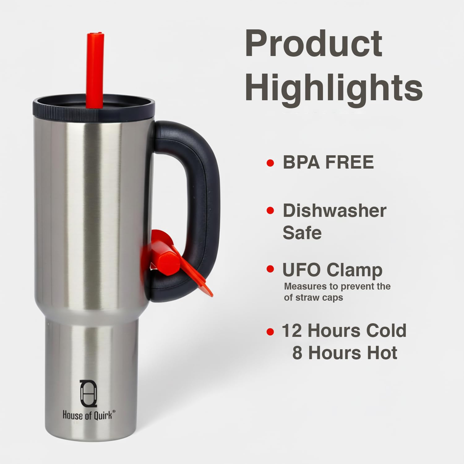 1200ml Insulated Stainless Steel Tumbler with Handle