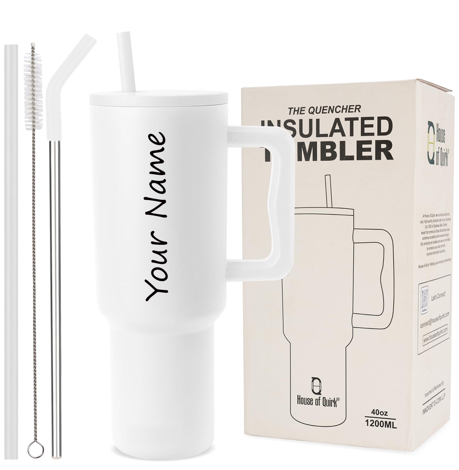 1200ML Custom Name Tumbler – Personalized Stainless Steel Vacuum Insulated Tumbler