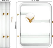 Bathroom Shelves Cabinet Organizer Transparent (White)