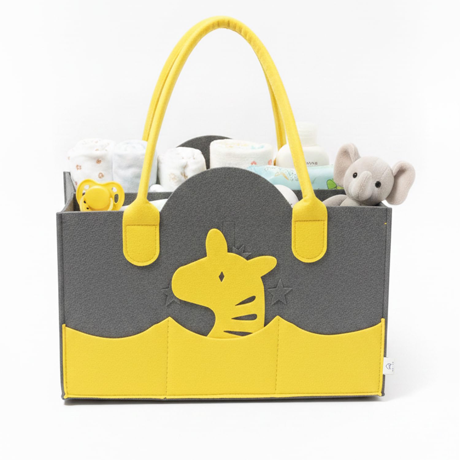 Baby Diaper Caddy Organizer - Yellow Giraffe