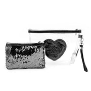 Set of 3 Makeup Bag for Women Portable Toiletry Bag