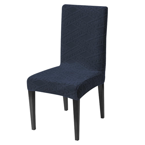 Stretchable Jacquard Chair Cover – 220 GSM-Navy