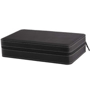 12 Grids PU Leather Travel Watch Storage Case Zipper Wristwatch Box Organizer - Black