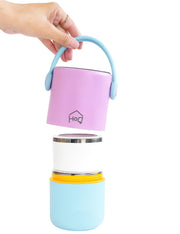 304 Stainless Steel Lunch Box - 820ml Double-Layer