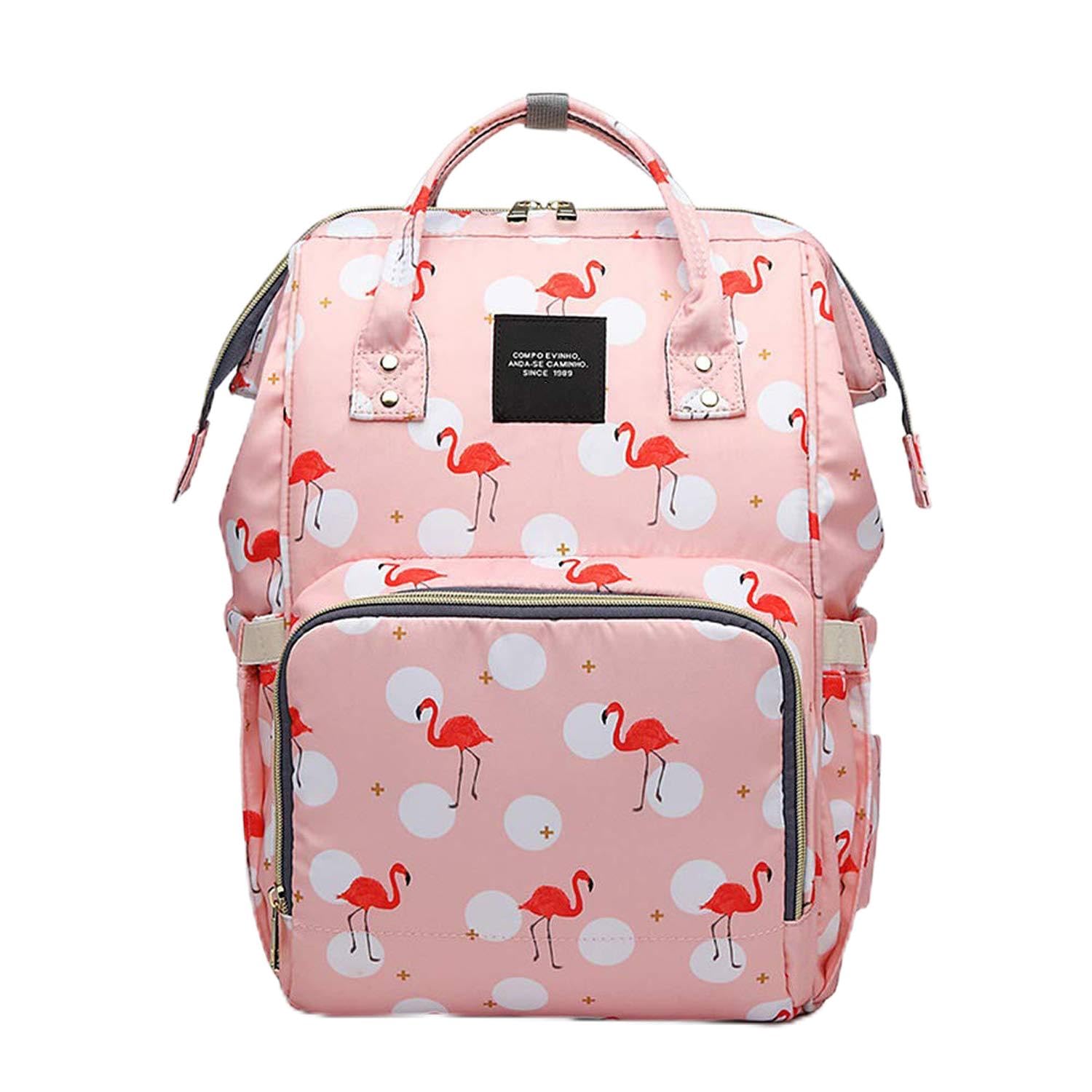 Baby Diaper Bag Maternity Backpack (Flamingo Printed)