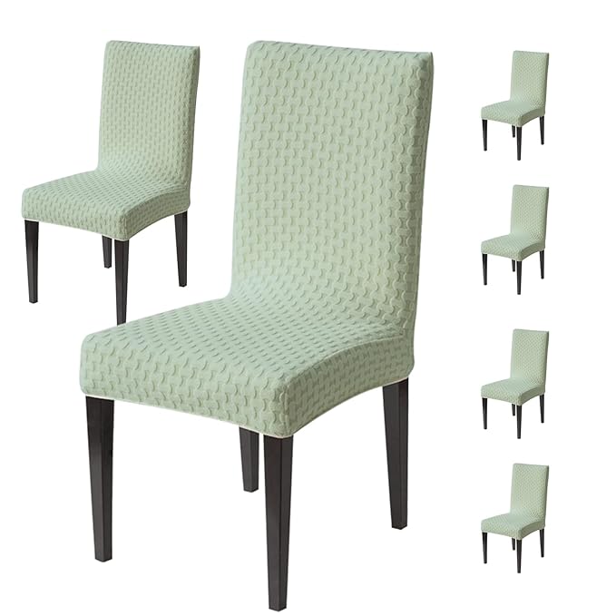 Stylish Jacquard Dining Chair Cover – 220 GSM (Green)